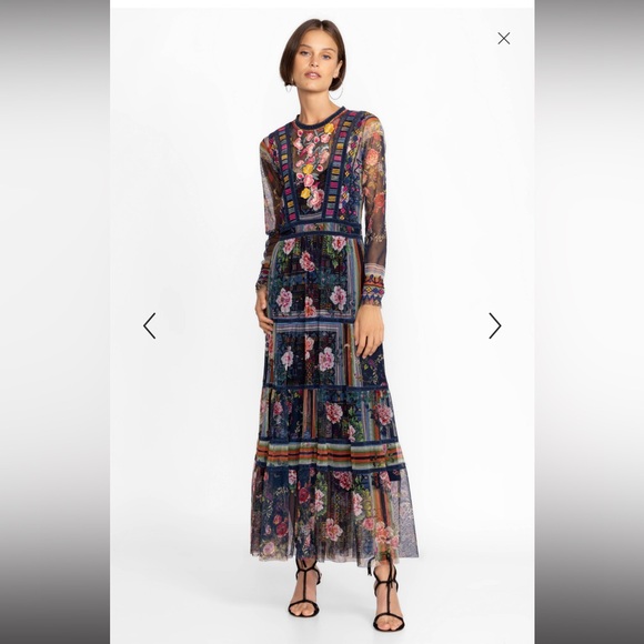 Johnny Was Dayana Gorgeous Mesh Maxi Dress - Picture 2 of 4